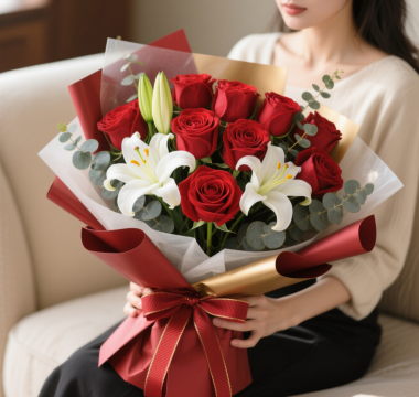 百事合意/粉玫瑰香水百合