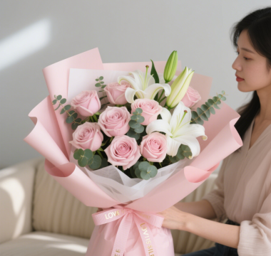 百事合意/粉玫瑰香水百合