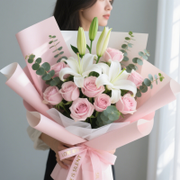 百事合意/粉玫瑰香水百合plus